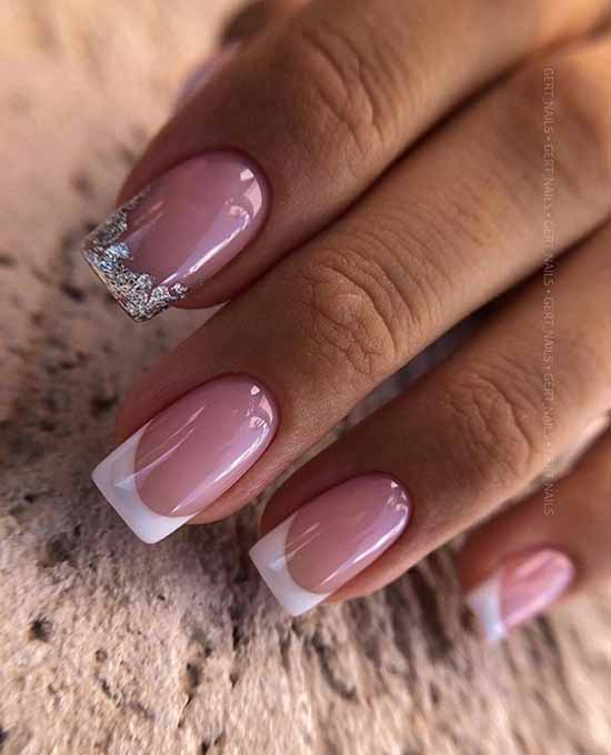 French manicure with a pattern: French novelties 2021