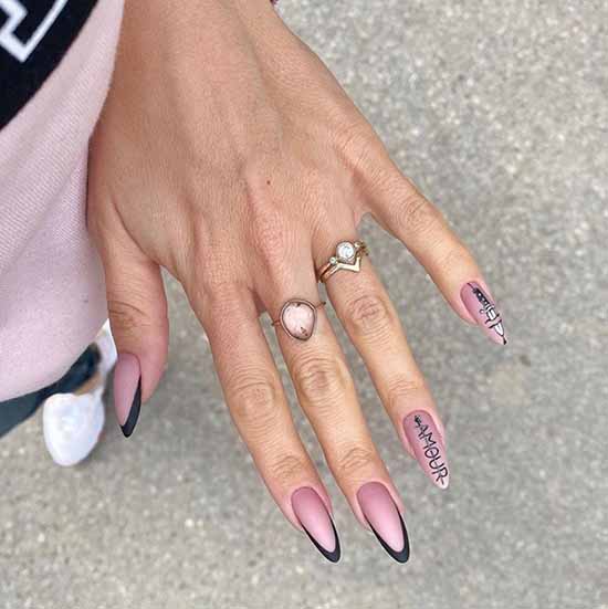 French manicure with a pattern: French novelties 2021