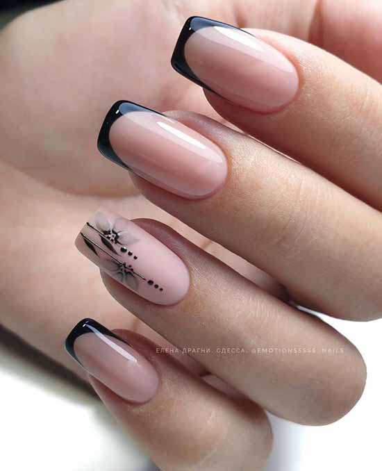 French manicure with a pattern: French novelties 2021