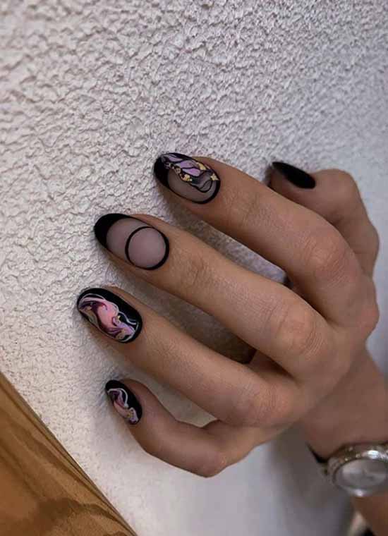 French manicure with a pattern: French novelties 2021