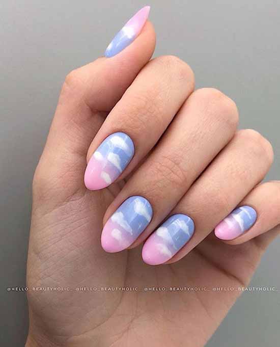 Manicure with clouds: photo ideas, stylish design novelties