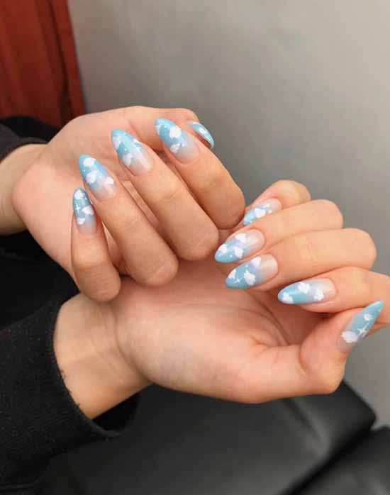 Manicure with clouds: photo ideas, stylish design novelties