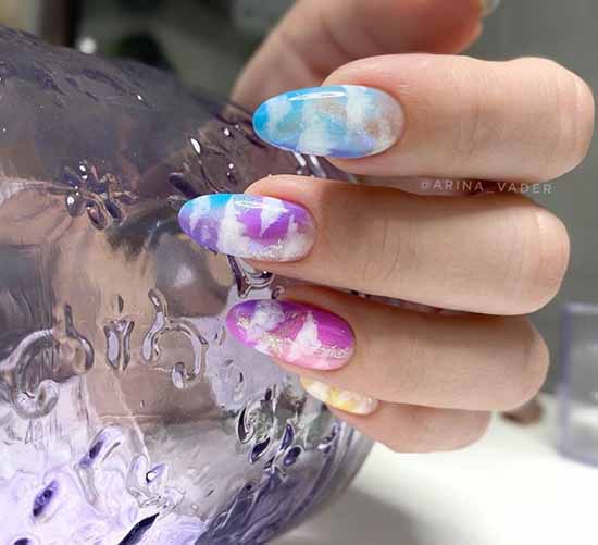 Manicure with clouds: photo ideas, stylish design novelties