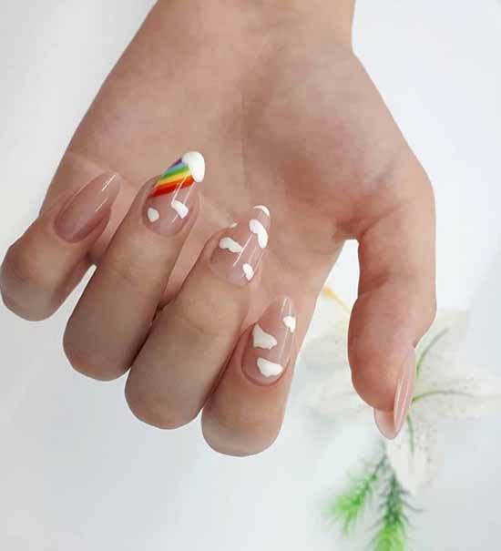 Manicure with clouds: photo ideas, stylish design novelties