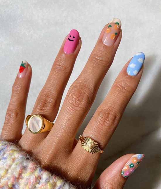 Manicure with clouds: photo ideas, stylish design novelties