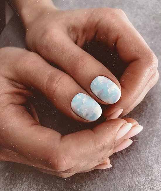 Manicure with clouds: photo ideas, stylish design novelties