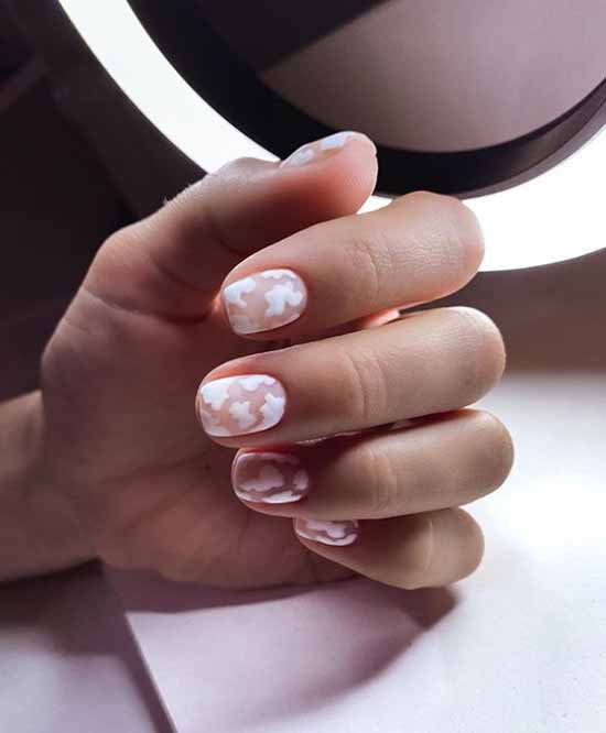 Manicure with clouds: photo ideas, stylish design novelties