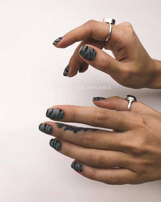 Beautiful matte nails: design, new manicure in the photo