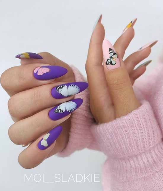 Beautiful matte nails: design, new manicure in the photo