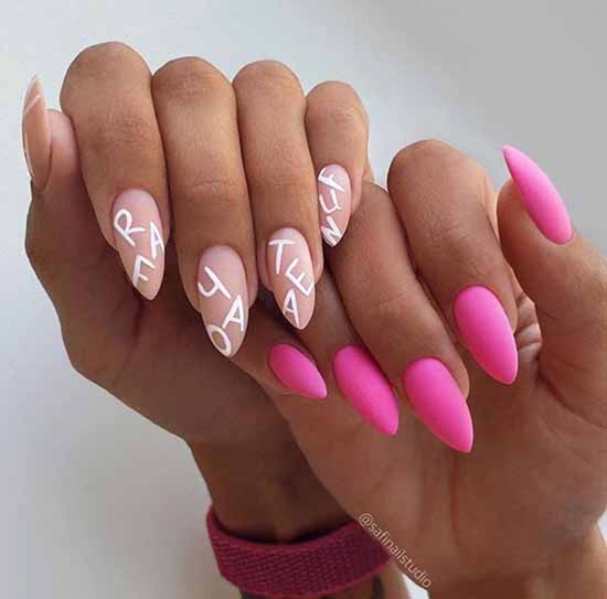 Beautiful matte nails: design, new manicure in the photo