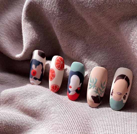 Beaux ongles mats: design, nouvelle manucure sur la photo