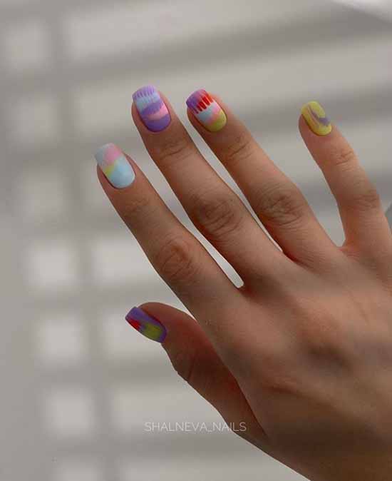 Beaux ongles mats: design, nouvelle manucure sur la photo