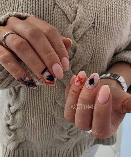 Beaux ongles mats: design, nouvelle manucure sur la photo