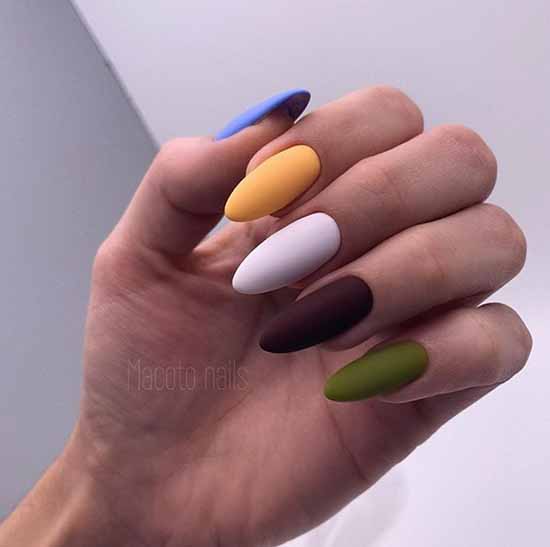 Beautiful matte nails: design, new manicure in the photo