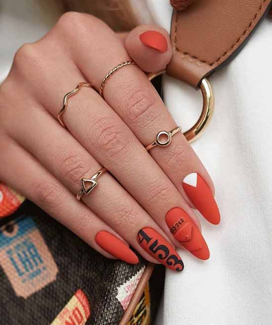 Beautiful matte nails: design, new manicure in the photo