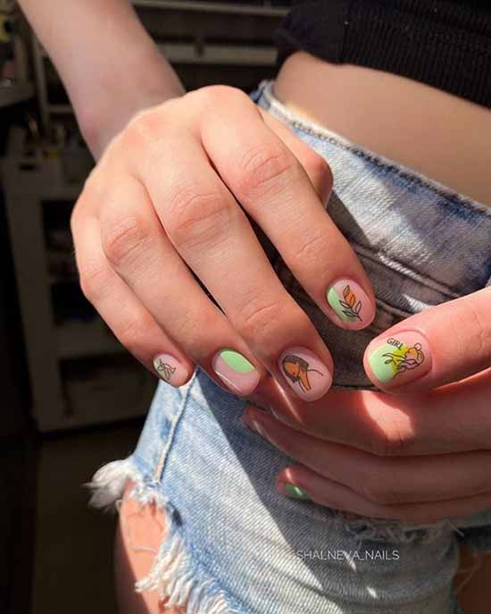 Beaux ongles mats: design, nouvelle manucure sur la photo