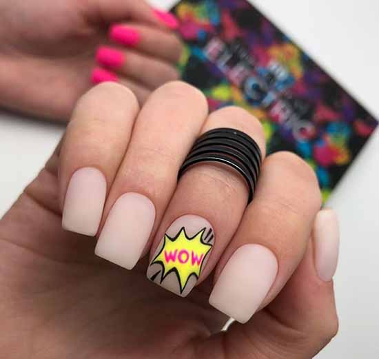 Beaux ongles mats: design, nouvelle manucure sur la photo