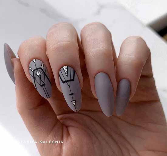 Beautiful matte nails: design, new manicure in the photo