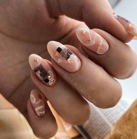 Beautiful matte nails: design, new manicure in the photo