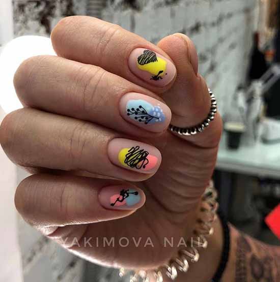 Beaux ongles mats: design, nouvelle manucure sur la photo