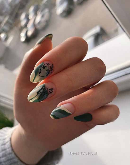 Beautiful matte nails: design, new manicure in the photo