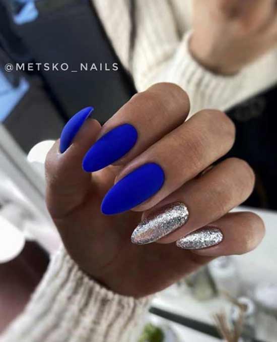 Christmas blue with silver