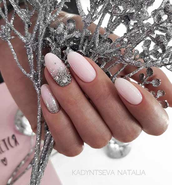 Nude nail design for the new year