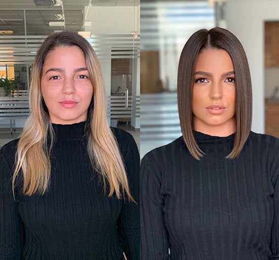 Fashionable haircuts for shoulder-length hair 2021: photos, trends