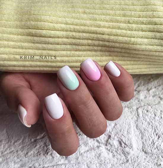 Ongles blancs avec des motifs: nouveaux articles, idées de manucure sur la photo