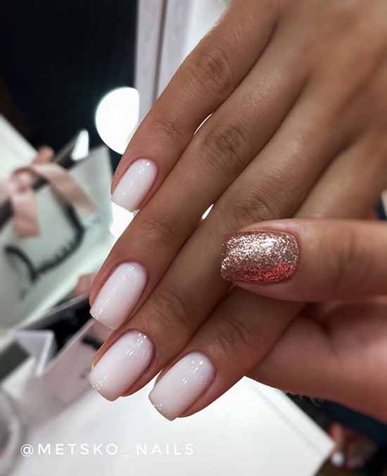 White nails with designs: new items, manicure ideas in the photo