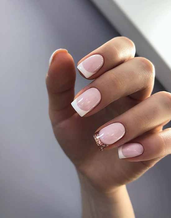 White nails with designs: new items, manicure ideas in the photo