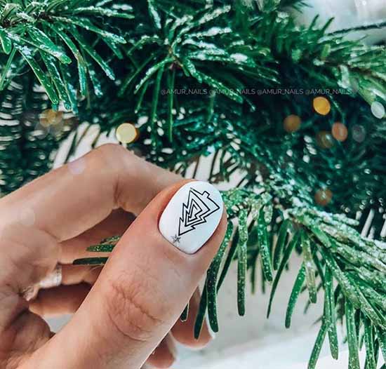 Ongles blancs avec des motifs: nouveaux articles, idées de manucure sur la photo