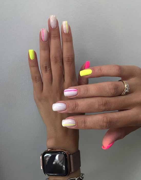 White nails with designs: new items, manicure ideas in the photo