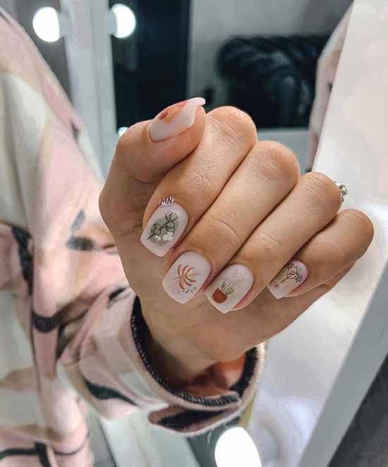 White nails with designs: new items, manicure ideas in the photo