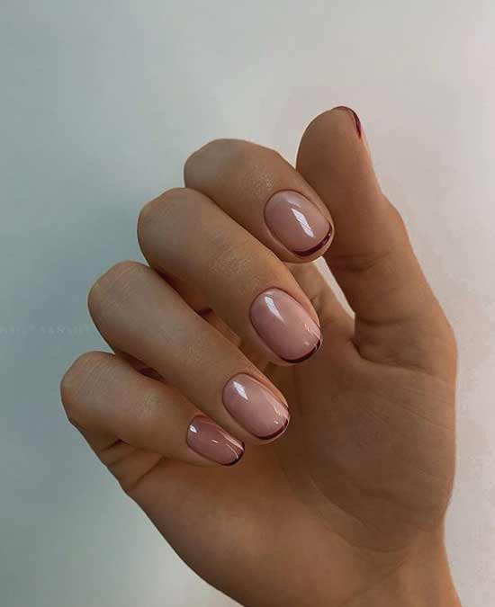 Thin jacket for short nails