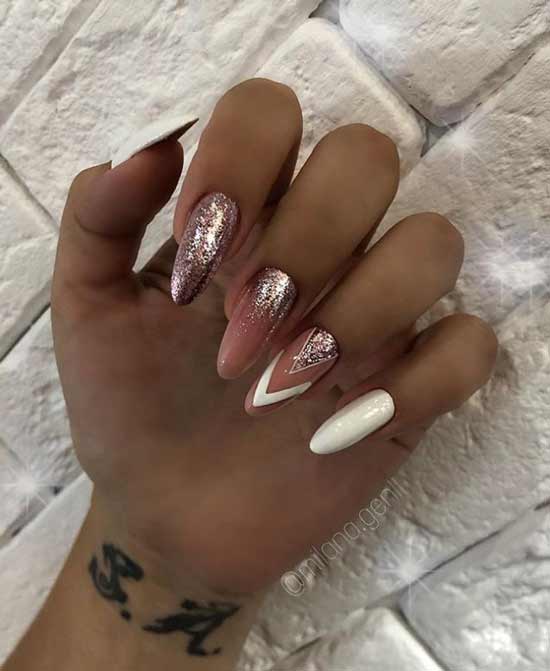 Nude white with sequins