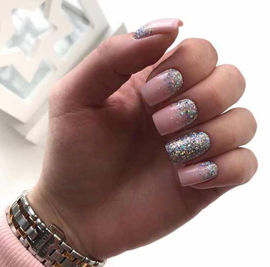 Cuticle accent with sparkles