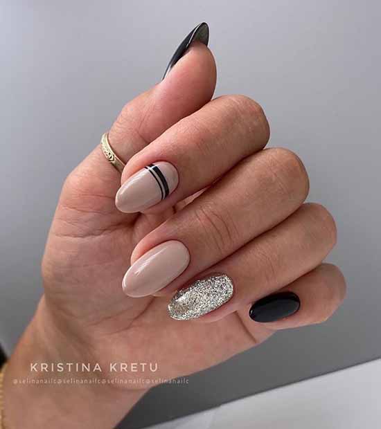 Paillettes géométriques sur les ongles