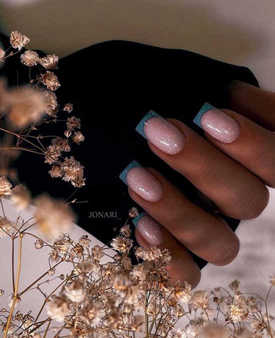 Nude manicure with sparkles: 100 design ideas in new photos