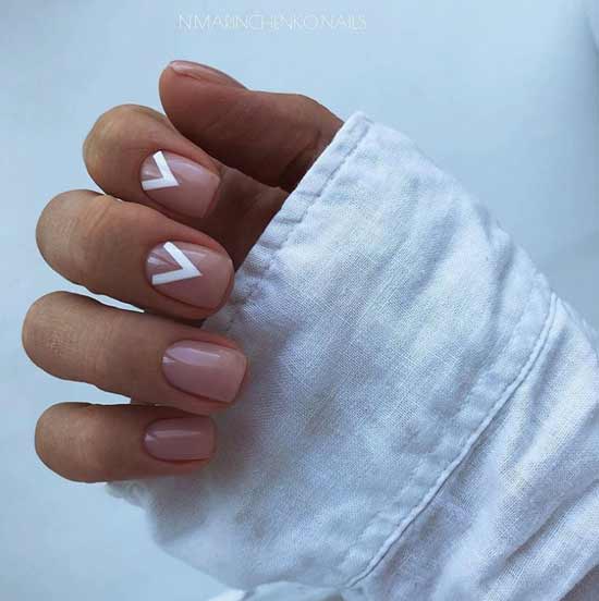 Original manicure for square nails