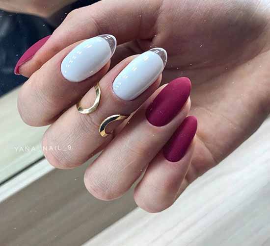 Two-tone manicure photo