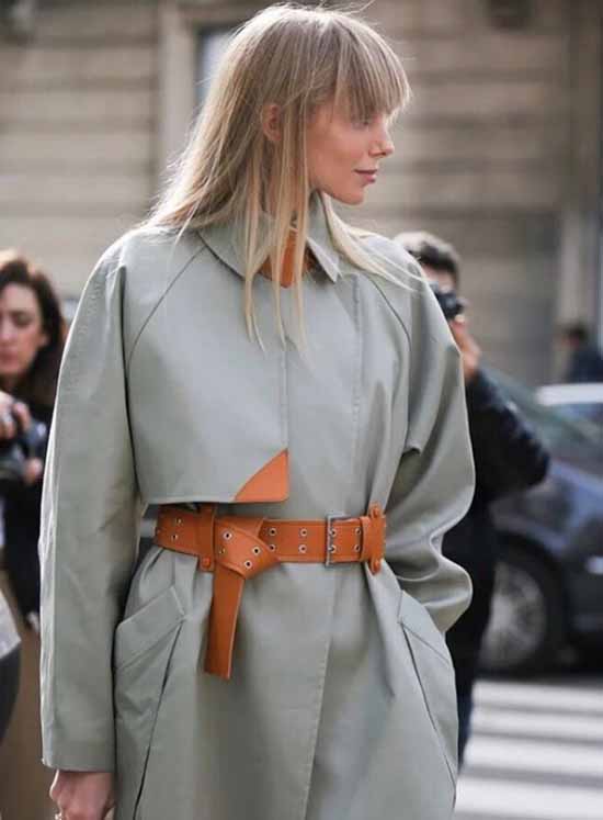 With what and how to wear a belt: fashionable female images in the photo