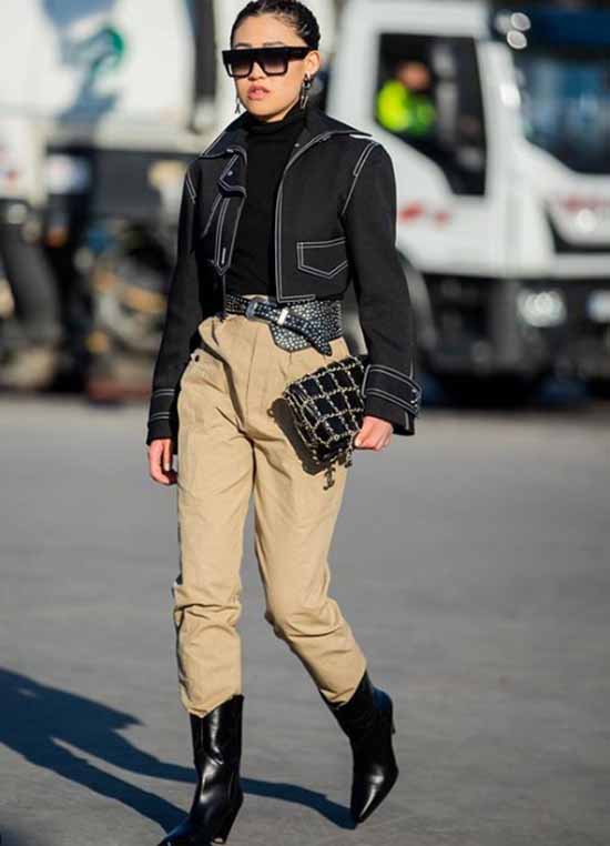 With what and how to wear a belt: fashionable female images in the photo