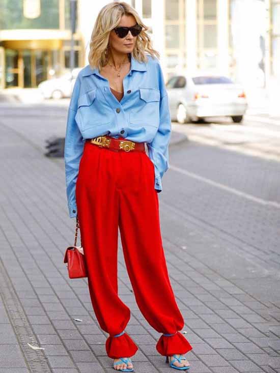 With what and how to wear a belt: fashionable female images in the photo