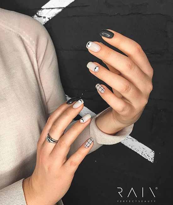 Black glitter manicure: photo with the best design