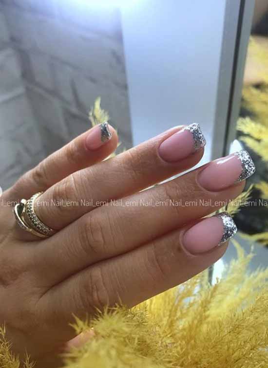 Silver nail design: 105 ideas in the photo with new manicure