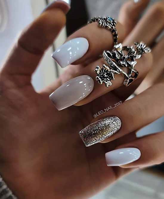 Silver nail design