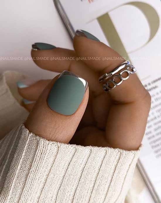 Silver nail design: 105 ideas in the photo with new manicure