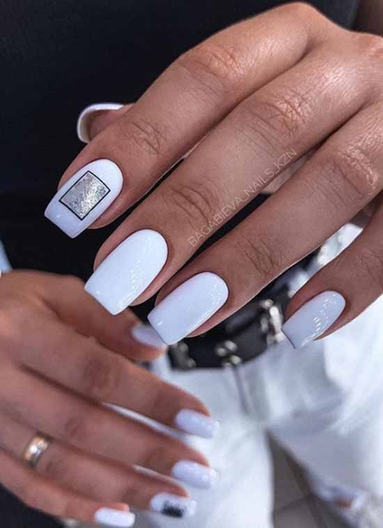 Silver nail design: 105 ideas in the photo with new manicure