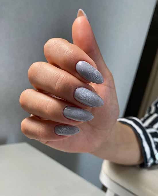 Silver nail design: 105 ideas in the photo with new manicure